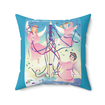 Angelic Revelry Spun Polyester Square Pillow