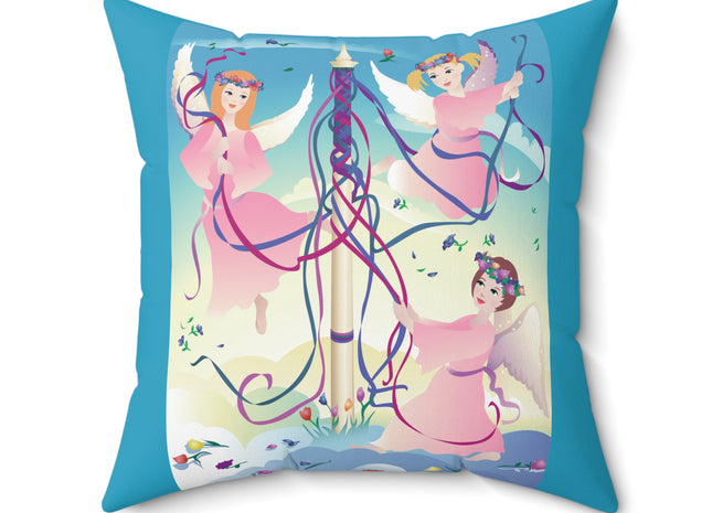 Angelic Revelry Spun Polyester Square Pillow