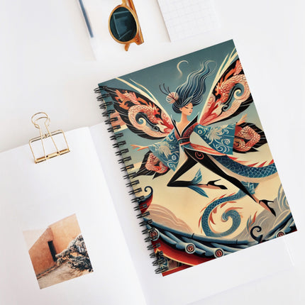 Dragon Fairy of the Temple Spiral Notebook - Ruled Line