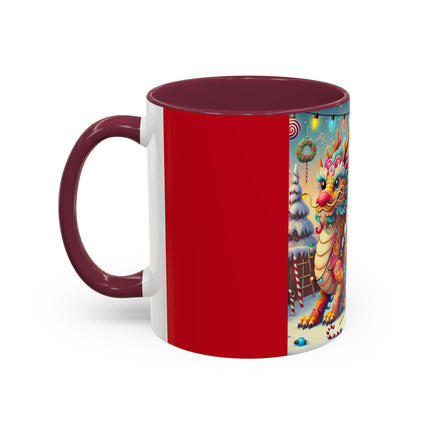 Playful Dragon's Christmas Colorful Mugs (11oz, 15oz)