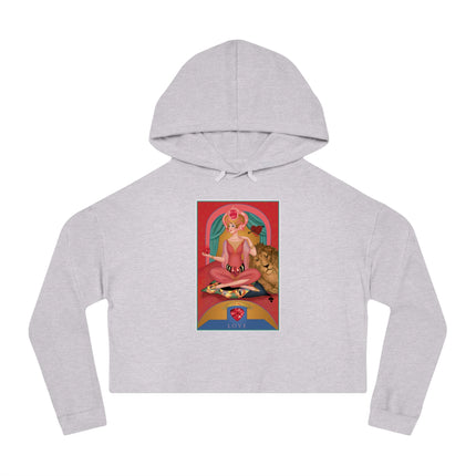 July & Ruby (from the Gem Series) by Sofia Chiostri Women’s Cropped Hooded Sweatshirt