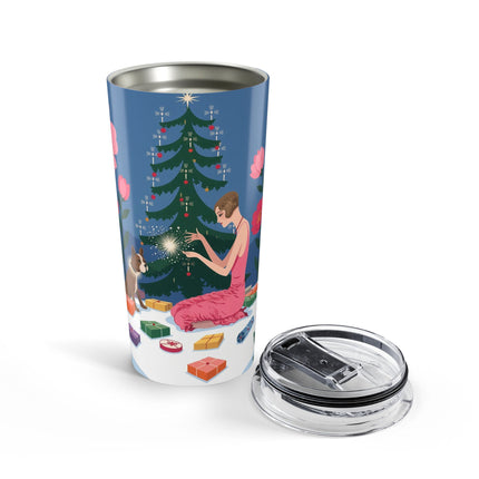 🎄✨ The Christmas Sparkle Companion Tumbler – Art Deco Holiday Fantasy