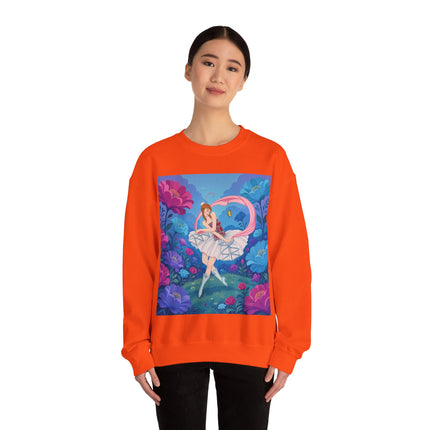 🦋🌸 The Butterfly Garden Ballet Crewneck Sweatshirt – Art Deco Floral Whimsy