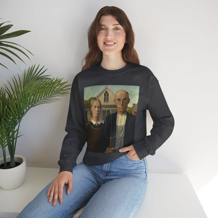 American Gothic by Grant Wood Heavy Blend™ Crewneck Sweatshirt