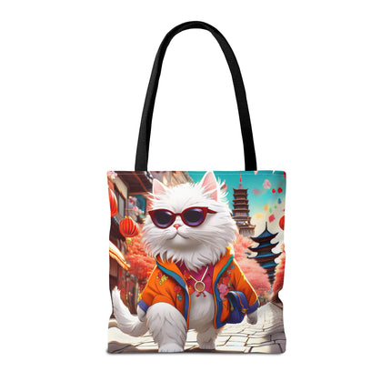 Fashionista Feline Puzzle Tote Bag (AOP)