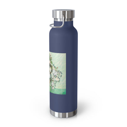 Roses by Vincent Van Gogh Copper Vacuum Insulated Bottle, 22oz