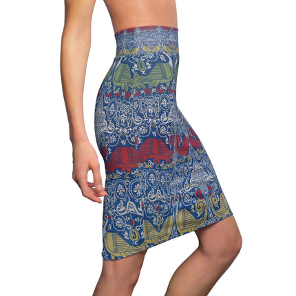 Arabesques by Émile Prisse d'Avennes Women's Pencil Skirt (AOP)
