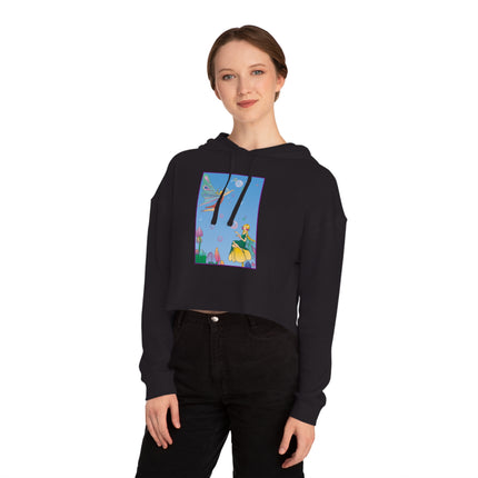 Blossoming Fairy Magic Cropped Hooded Sweatshirt