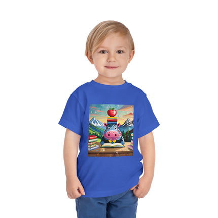 Hippos Hit the Books Toddler Short Sleeve Tee