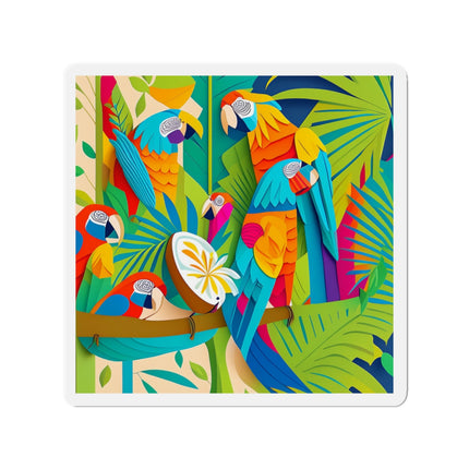 Colorful Macaws Die-Cut Magnets (5 Sizes)