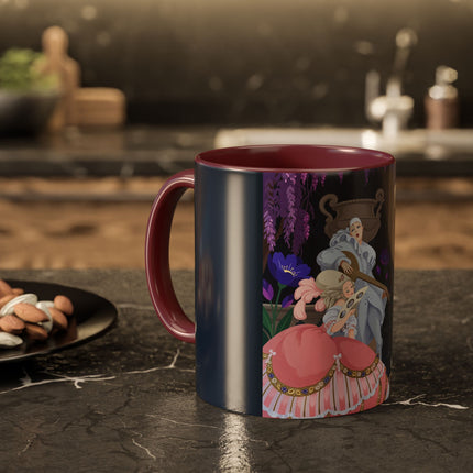 The Moonlit Garden Serenade Colorful Mugs – Art Deco Musical Elegance
