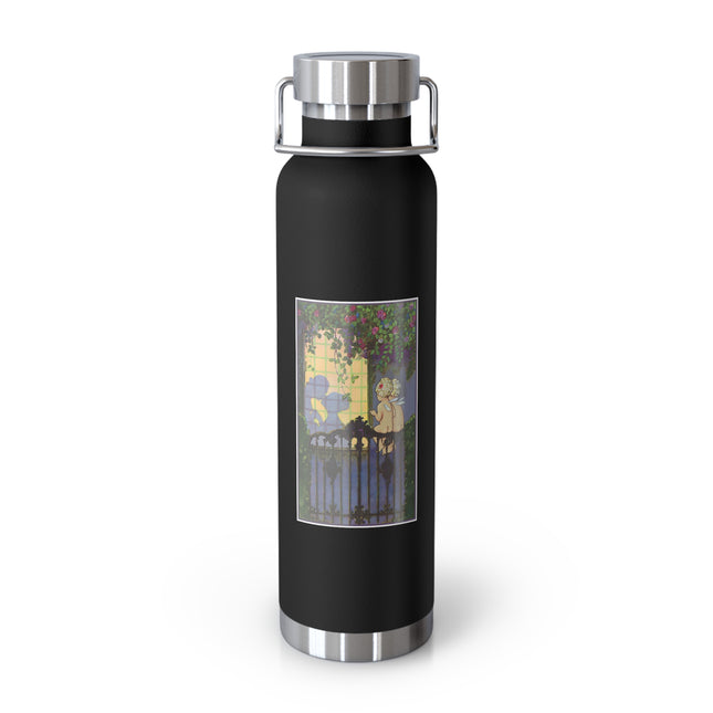 Whispers of Love: A Vintage Art Deco Fairytale Copper Vacuum Insulated Bottle, 22oz