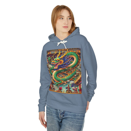 Tibetan Dragon Over Kabuki Duel Hoodie