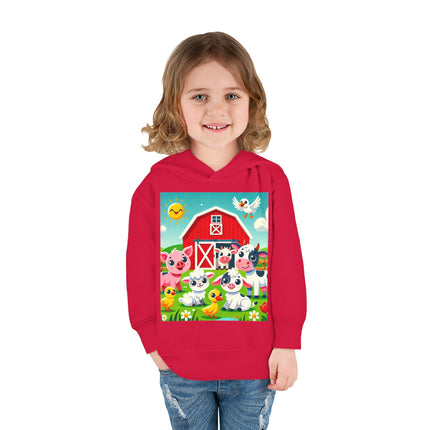 Happy Barnyard Morning Toddler Pullover Fleece Hoodie