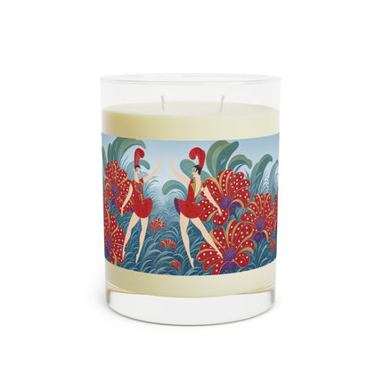 🎭🌺 The Scarlet Flower Garden Dancers Scented Candle – Art Deco Floral Whimsy