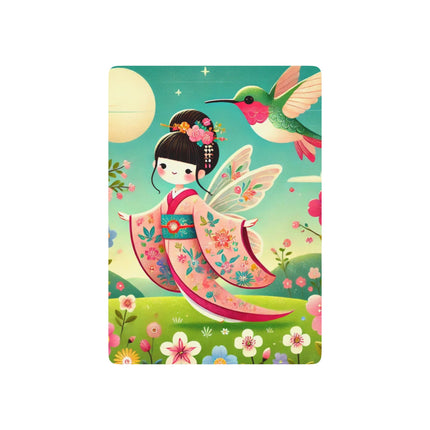 Geisha Fairy and the Hummingbird Blossom Playing Cards