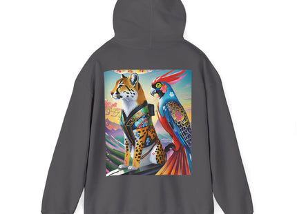 Cheetah and Parrot Cybernetic Duet – Heavy Blend™ Hooded Sweatshirt