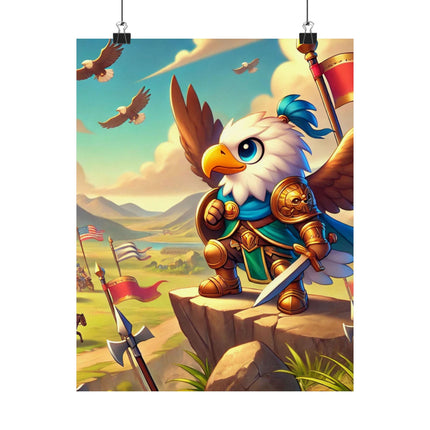 🦅⚔️ Watchful Guardian Matte Vertical Poster – Courage, Leadership & Noble Vigilance