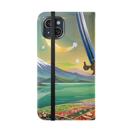 🐕⚔️ Cyberpunk Samurai Dog Flip Case – Futuristic Honor & Kitsune Spirit