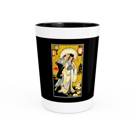 Golden Embrace Ceramic Shot Glass