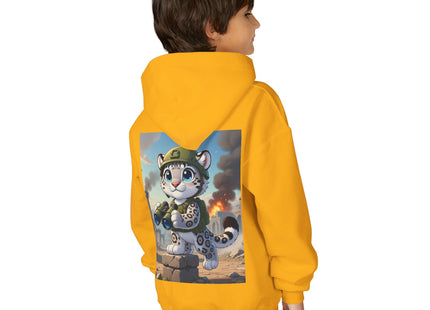 Snow Leopard Lookout Youth Heavy Blend Hooded Sweatshirt