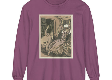 L’Attentat by Fernand Siméon Garment-dyed Long Sleeve T-Shirt