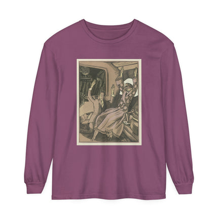 L’Attentat by Fernand Siméon Garment-dyed Long Sleeve T-Shirt