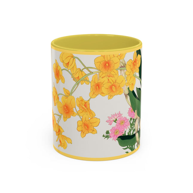 Golden Bow Orchid by Tanigami Kônan Colorful Mugs (11oz, 15oz)