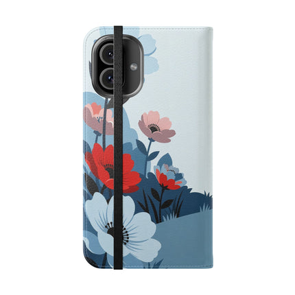 🌺🐕 The Lady Of The Flower Walk Flip Case – Art Deco Garden Stroll