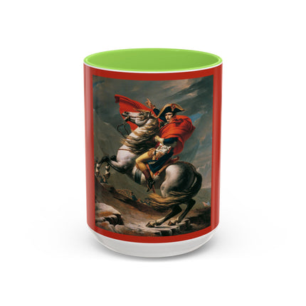 Napoleon Crossing the Alps by Jacques-Louis David Colorful Mugs (11oz, 15oz)