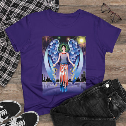 Celestial Symphony Women's Midweight Cotton Tee