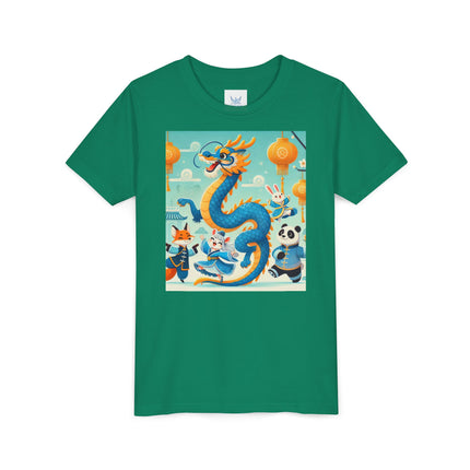 Blue & Gold Dragon Festival Parade Youth Short Sleeve Tee