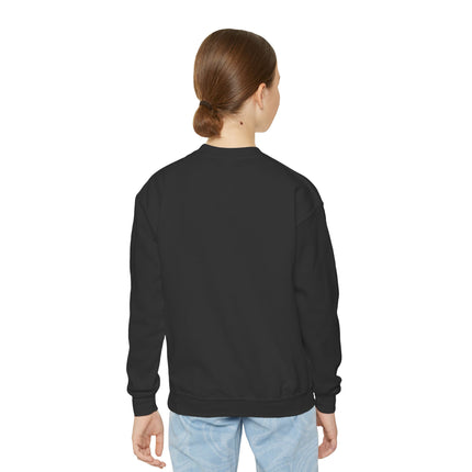 Black Cat in Kimono Youth Crewneck Sweatshirt