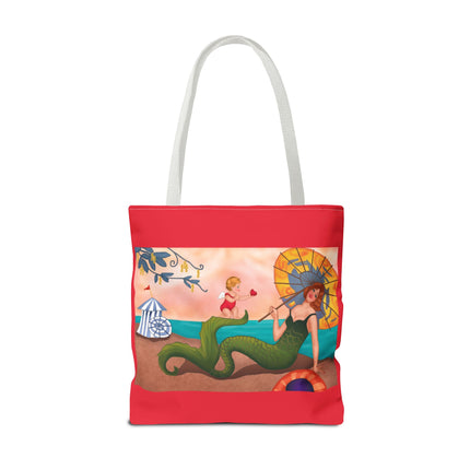 Mermaid with Parasol and Cupid by George Barbier Tote Bag