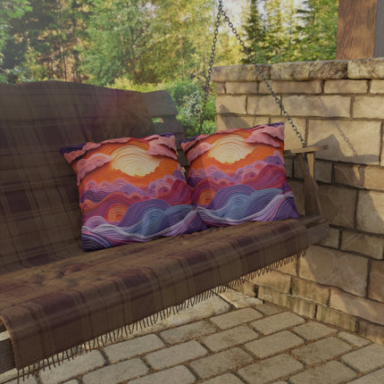 Dramatic Sunset Sky Outdoor Pillows