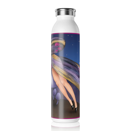 Slumbering Fairy on a Mushroom Slim Water Bottle