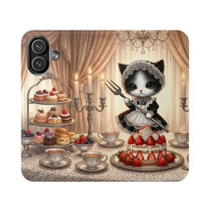 🍓🐱 The Patisserie Kitten Flip Case – Sweet Charm & Storybook Delight