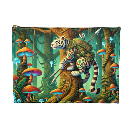 Silent Stripes Accessory Pouch – Stealthy Tiger & Misty Jungle