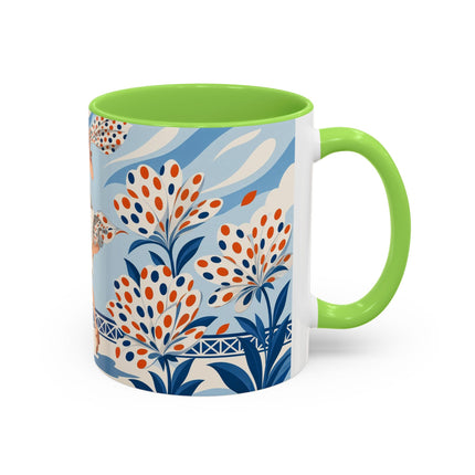 🌼🧡 The Polka Dot Wind Dancer Colorful Mug – Art Deco Fashion Whimsy