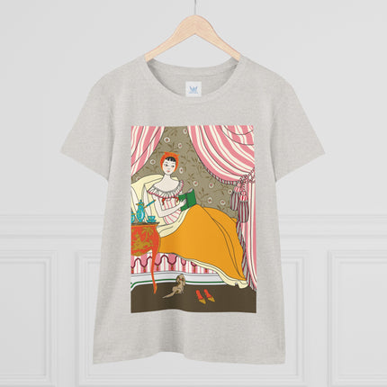 A Moment of Elegance and Comfort Women's Midweight Cotton Tee