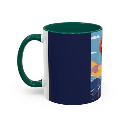 Beachside Promenade Colorful Mugs – Chic Summer Stroll & Coastal Glamour