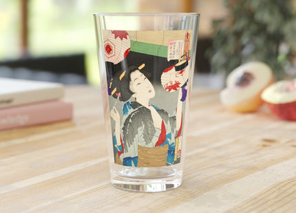 Looking Observant; The Appearance of a Kyoto Waitress of the Meiji Era by Tsukioka Yoshitoshi Glass, 16oz