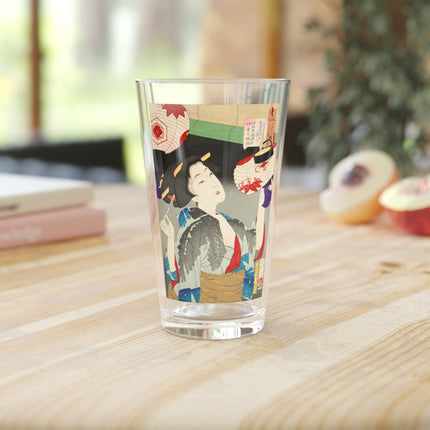 Kyoto Waitress of the Meiji Era by Tsukioka Yoshitoshi Glass, 16oz