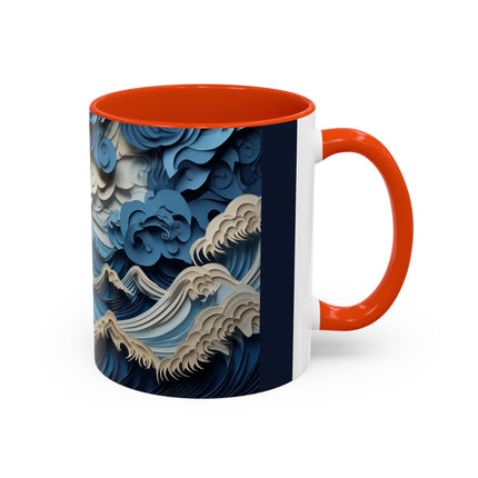 Dramatic Ocean with Crashing Waves Colorful Mugs (11oz, 15oz)