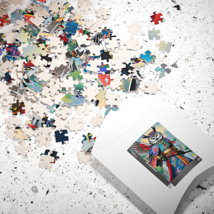 Cyberpunk Samurai Owl Puzzle (110, 252, 520, 1014-piece)