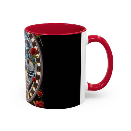 Halloween Witch Through the Mirror Colorful Mugs (11oz, 15oz)