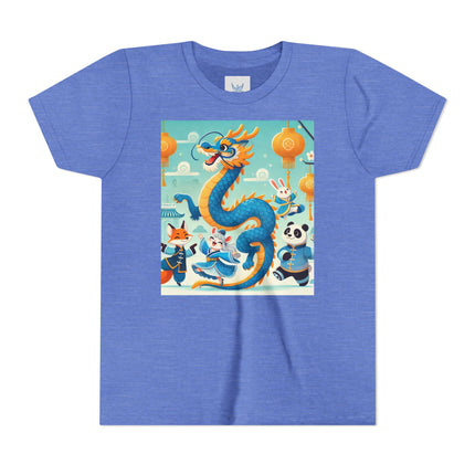 Blue & Gold Dragon Festival Parade Youth Short Sleeve Tee