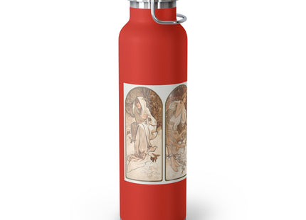 The Seasons by Alphonse Maria Mucha Copper Vacuum Insulated Bottle, 22oz