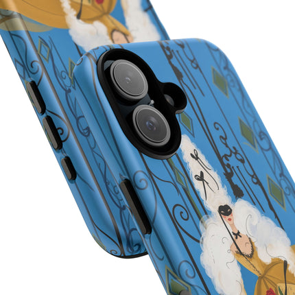 🎭🌹 The Lady At The Masquerade Gates Phone Case – Art Deco Fashion Illustration