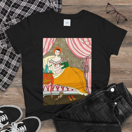 A Moment of Elegance and Comfort Women's Midweight Cotton Tee